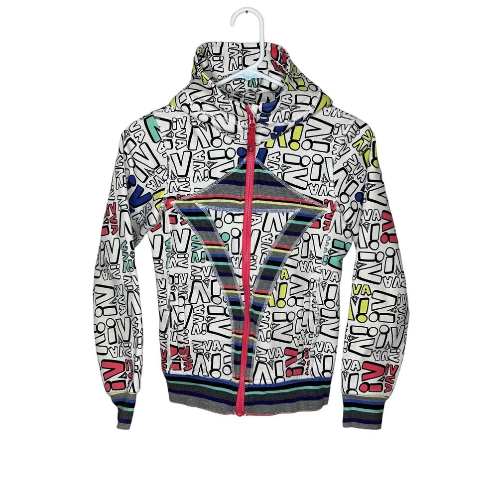 Ivivva by Lululemon Neon Graffiti Hoodie Size 10 - Picture 4 of 10
